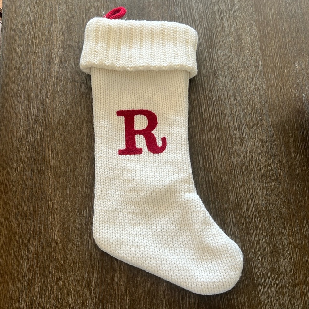 R Christmas stocking